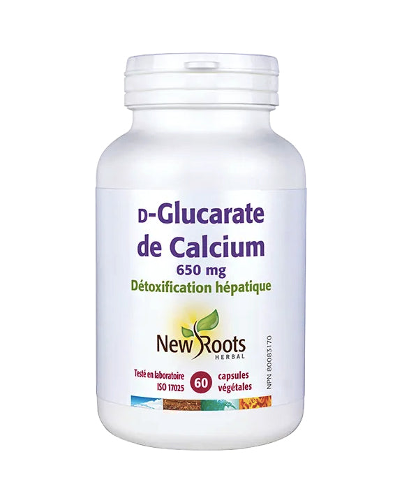 Calcium D-Glucarate - 650mg - Détoxification Hépatique - New Roots - 60 capsules